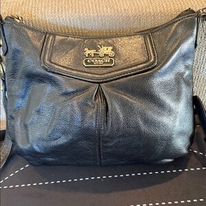 Vintage Coach Black Leather Women's Bag